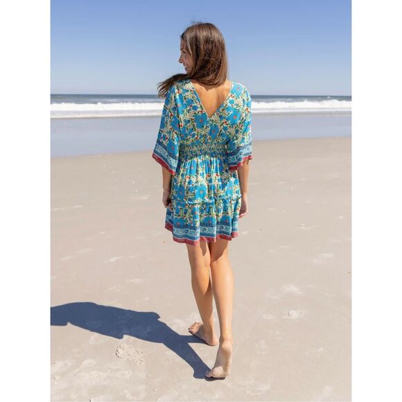 Natural Life Celia Boho Mini Dress Size Large NWT - Picture 2 of 8